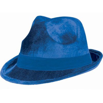 Шляпа-федора велюр Синяя (1501-2849)