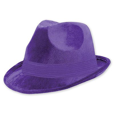 Шляпа-федора велюр Фиолетовая (1501-2190)