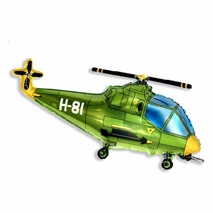 Шар с гелием Вертолет зеленый (1207-0943)