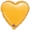 Шар Сердце фольга золото, 46 см