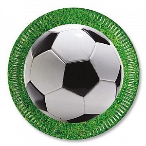 Тарелки большие Футбол зеленый 23 см 8 шт (1502-2036)