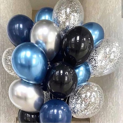 Облако из шаров для мужчины Синий хром (3019)