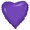 Шар Сердце фольга фиолетовый, 46 см