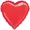 Шар Сердце фольга красный, 46 см