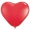 Шар-сердце латекс, Красный, 41 см
