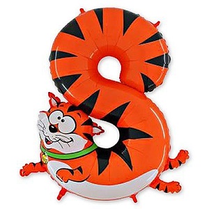 Шар цифра 8 "Кот" с гелием 1207-1690